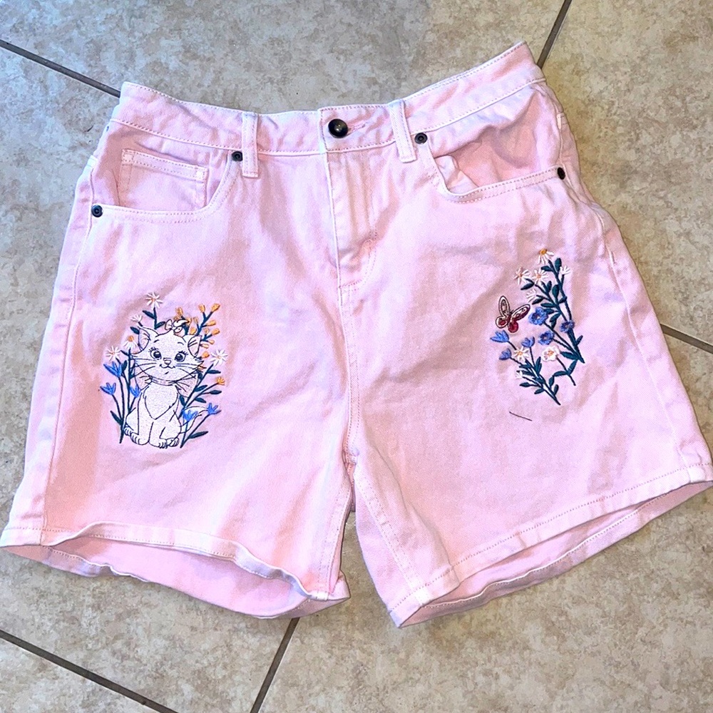 Disney The Aristocats Pink Denim Shorts
